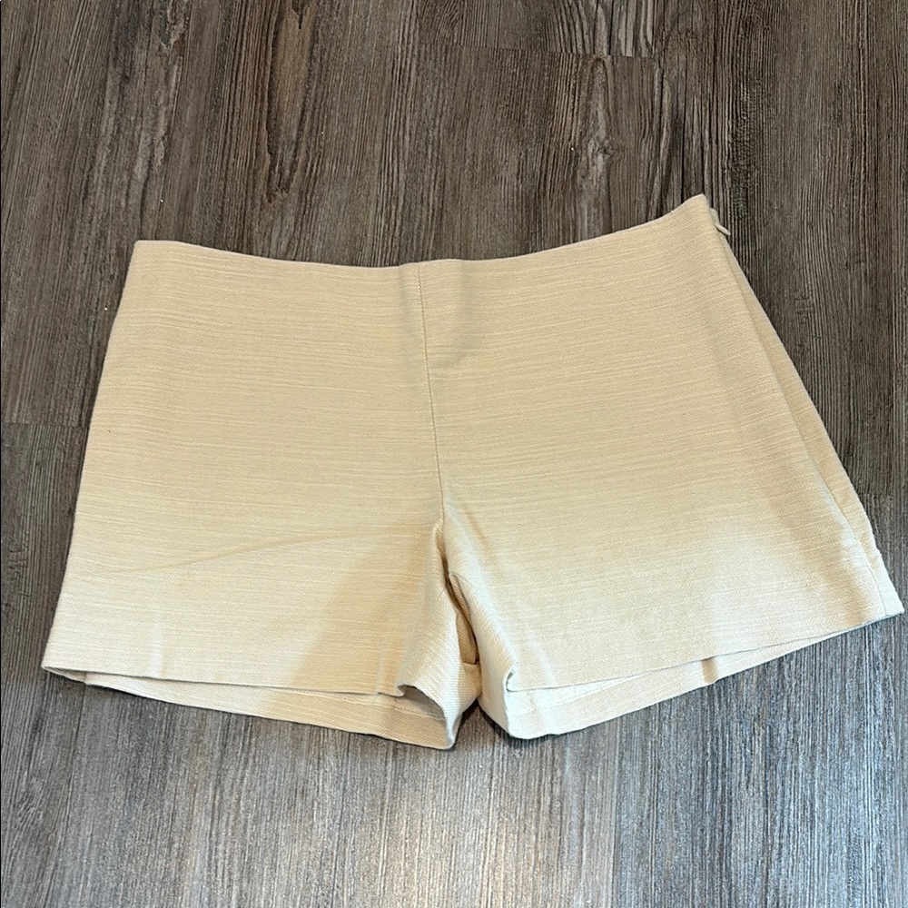 Ann Taylor Tailored Light Tan Linen Shorts
